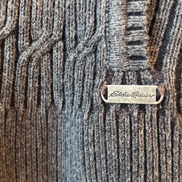 Eddie Bauer Long Cable Knit Zipper Thumbholes XS - Picture 3 of 7